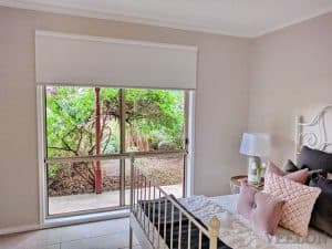 Veelon bedroom Melbourne Roller blinds blockout light grey