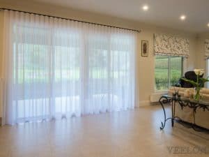 Veelon Melbourne dining living S-fold wave-fold curtains sheer white ivory