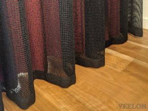 Veelon Melbourne Living Dining curtains sheer blockout black red