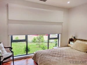 Veelon Melbourne Double roller blinds Bedroom white ivory