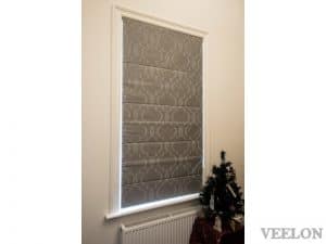 Veelon Melbourne Roman blind fabric bedroom narrow window Victorian style grey