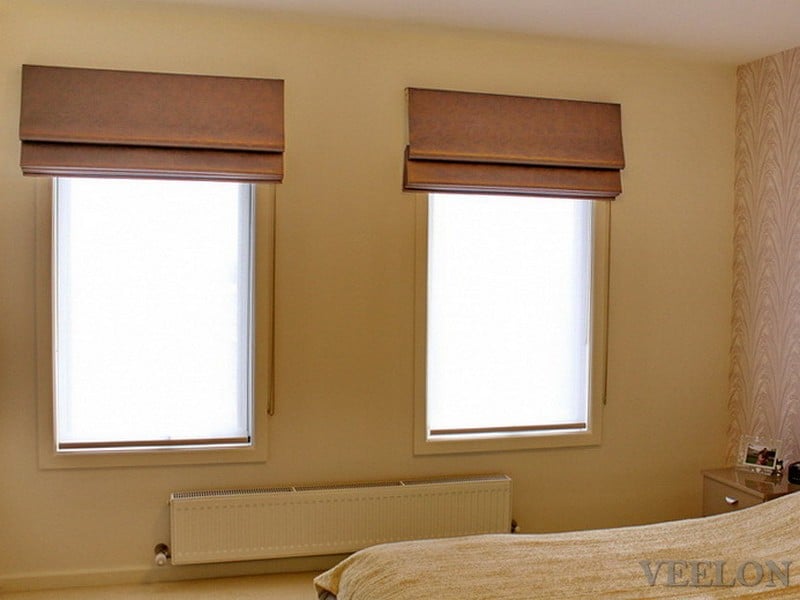 Veelon Melbourne Roman blind fabric bedroom narrow window