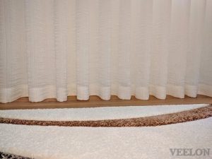 Veelon Sheer curtains s-fold wave fold cream white ivory natural look living dining