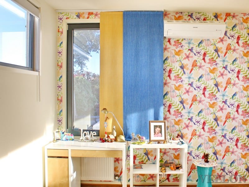 Veelon Melbourne Panel curtains Japanese style Kids girl blue yellow