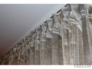 Veelon Sheer curtains white brown gold bronze silk look living dining