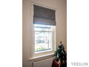 Veelon Melbourne Roman blind fabric bedroom narrow window Victorian style grey