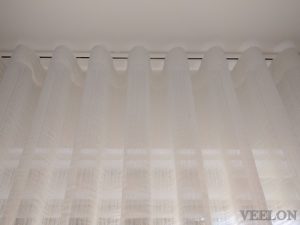 Veelon Sheer curtains s-fold wave fold cream white ivory natural look living dining