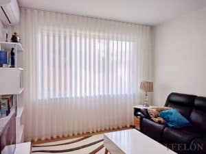 Veelon Sheer curtains s-fold wave fold cream white ivory natural look living dining roller blinds