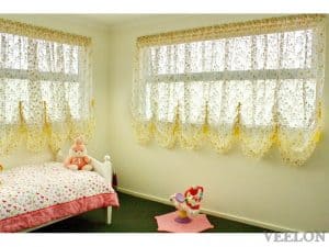 Veelon Melbourne Austrian curtains France style bedroom kid's girl's roller yellow green