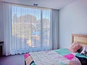 Veelon bedroom Melbourne curtains s-fold natural look white ceiling fix