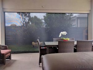 Outdoor blinds screen Ziptrack grey black