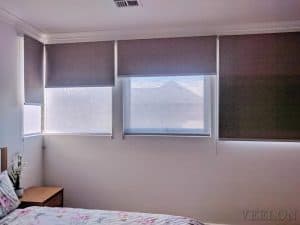 Veelon Melbourne Double roller blinds corner window