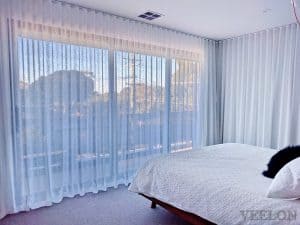 Veelon bedroom Melbourne curtains s-fold natural look white ceiling fix